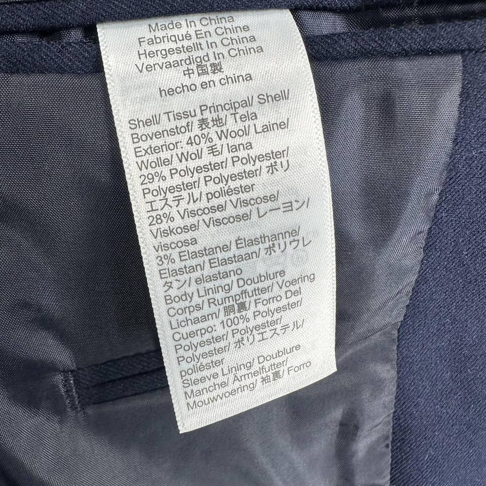 J.Crew Thompson University Blazer Mens 34R Navy Wool Gold Buttons Sport Coat - Picture 14 of 16